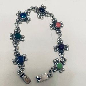 Sterling Silver multiple gemstones Bracelet